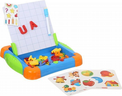 Магнитная доска для рисования разноцветная с набором фигурок